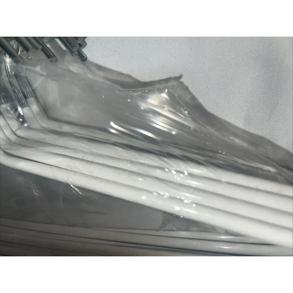 ANTI SLIP METAL HANGERS 10 WHITE RUBBER TIPS 12.5